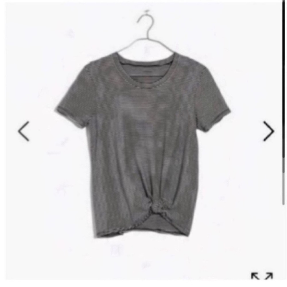 🔥2 FOR $30🔥NWT MADEWELL STRIPED KNOT FRONT TEE